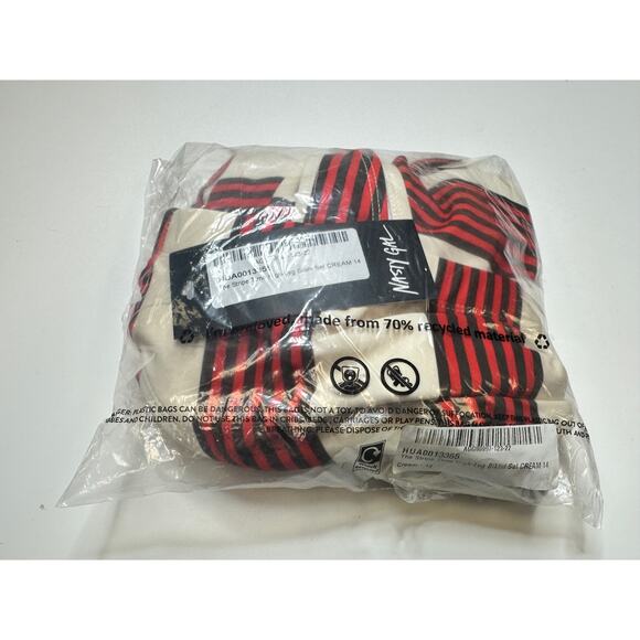 Nasty Gal The Stripe Time High-Leg Bikini Set Sz 10 - Picture 11 of 11